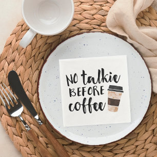 Ingen talkie före Coffee Funny Pappersservett
