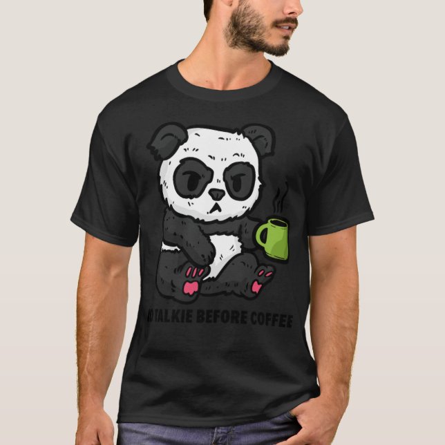 Ingen Talkie-katt i kärlek kaffe T Shirt (Framsida)