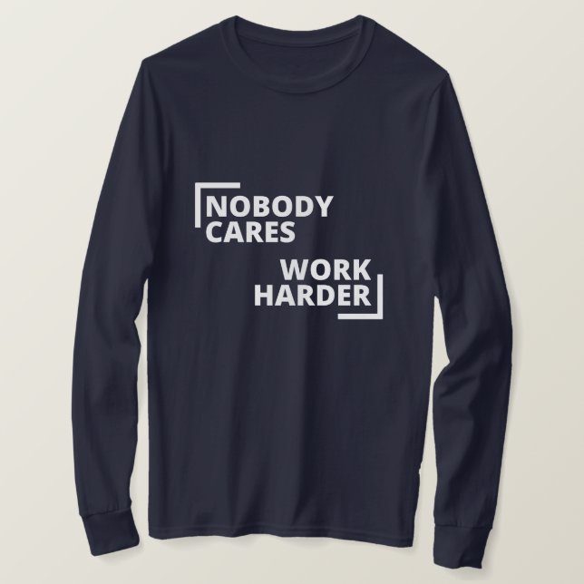 Ingen tar med sig arbetshäder t shirt (Design framsida)