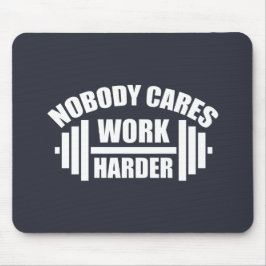 Ingen tar med sig arbetshärdare, gym, mutad mus musmatta