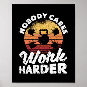 Ingen tar med sig arbetshärdaren Motivative Workou Poster
