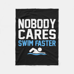 Ingen tar med sig Simma snabbare Roligt Swimmer Sw Fleecefilt