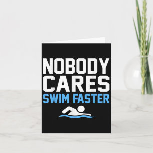 Ingen tar med sig Simma snabbare Roligt Swimmer Sw Kort