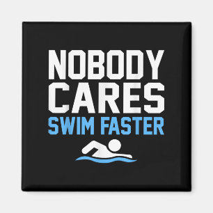 Ingen tar med sig Simma snabbare Roligt Swimmer Sw Magnet