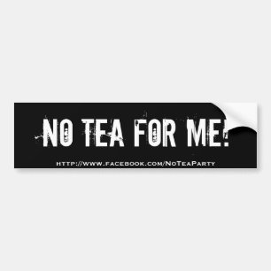 Ingen Tea för mig Bildekal