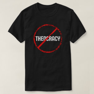 Ingen teokrati Church & State Protest T-Shirt