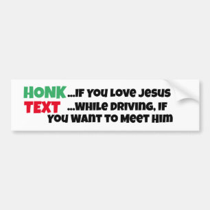 Ingen text under körning, Kärlek Jesus,Säker körni Bildekal