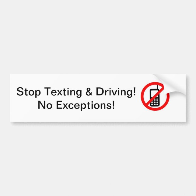 Ingen Texting bildekal (Framsidan)