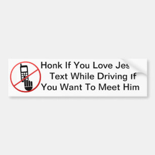 Ingen Texting stundkörning Bildekal