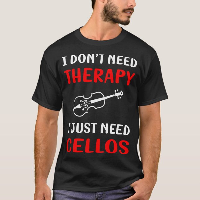 Ingen Therapy Cello Cellist T Shirt (Framsida)