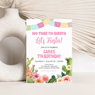 Ingen tid till Siesta Fiesta Födelsedagsfest Inbjudningar
