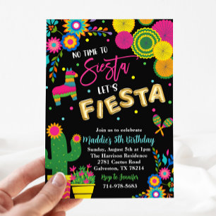 Ingen tid till Siesta Låt oss Fiesta-födelsedagen Inbjudningar