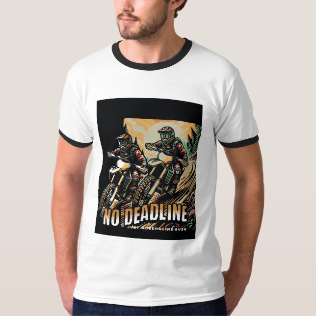 Ingen tidsfrist - bara Adrenaline Rush Dirt Bike T Shirt (Framsida)