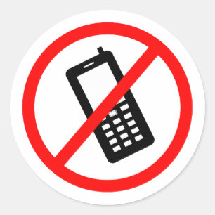 Ingen tillåten telefoner, vänder av din runt klistermärke