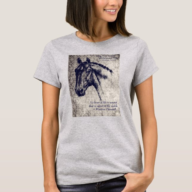 Ingen timme är slösade Winston Churchill T Shirt (Framsida)