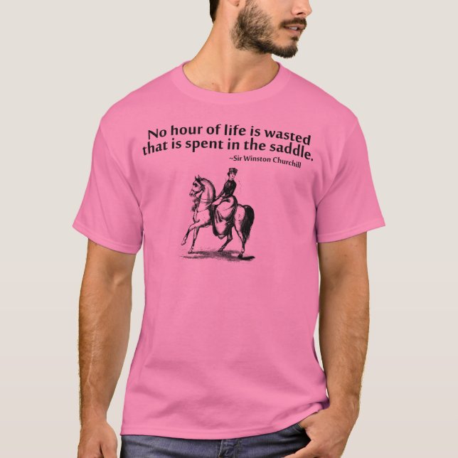 Ingen timme av liv slösas tee shirt (Framsida)