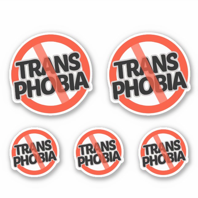 Ingen transfobi klistermärken (Framsida)