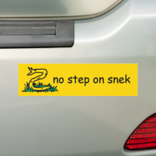 Ingen trappa på snek-mem Gadsden SnekRight gul Bildekal