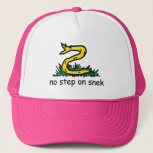Ingen trappa på snek-memes Gadsden SnekRight gul Keps