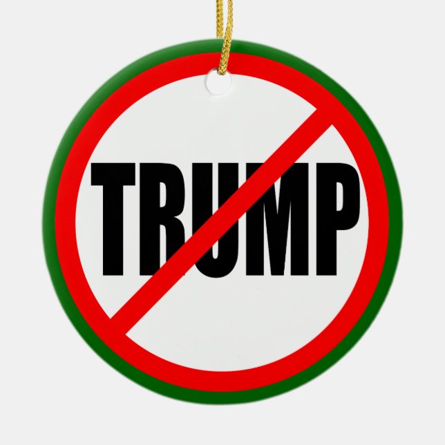 "INGEN TRUMF ", JULGRANSPRYDNAD KERAMIK (Framsidan)