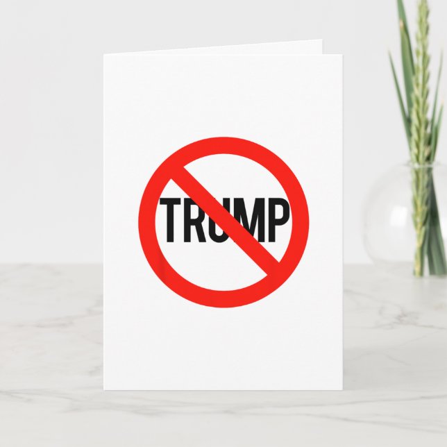 Ingen Trump - Anti Trump Kort (Framsida)
