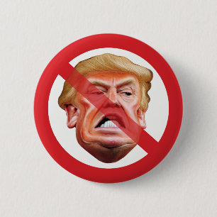 Ingen Trump - Anti Trump Nej Symbol Diagonal Linje Knapp