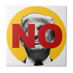 Ingen Trump (Gul och Röd) Kakelplatta