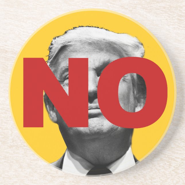 Ingen trump (Gult och röd) Underlägg Sandsten (Framsidan)