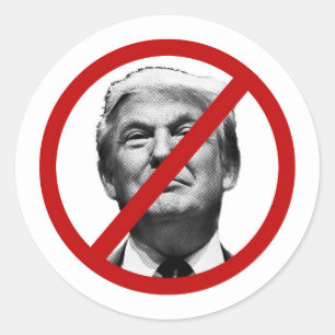 Ingen Trump Internationell-signatur Runt Klistermärke