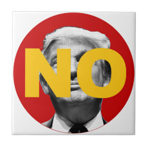 Ingen Trump (Röd och Gul) Kakelplatta