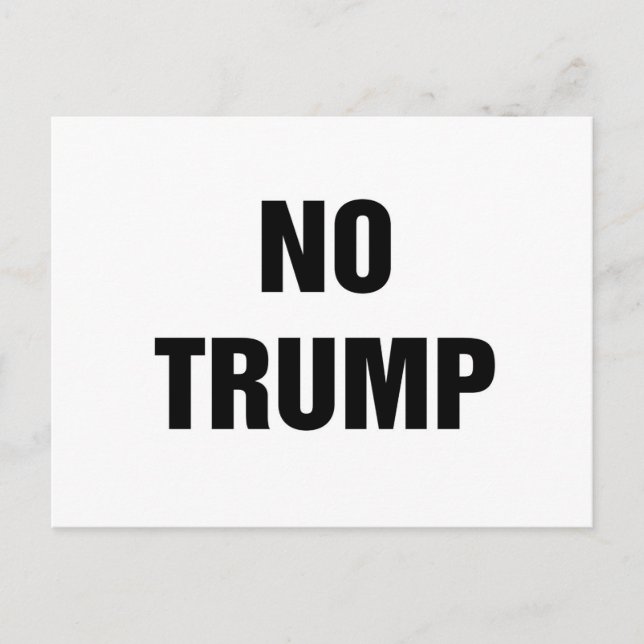 INGEN TRUMP! VYKORT (Framsida)