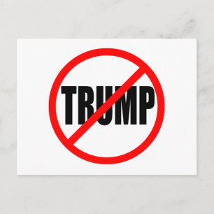 "INGEN TRUMP" VYKORT