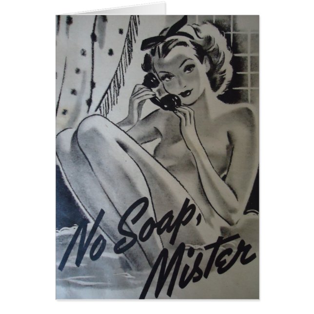 Ingen tvål, mr. hälsningskort (Framsidan)