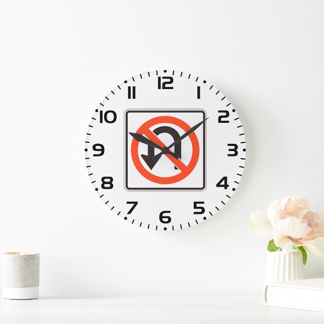 Ingen U-sväng signal Traffic Safety Road-symbol Stor Klocka (Skapare uppladdad)