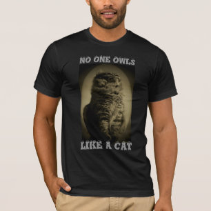 Ingen Uggla som ett katt Tee Shirt