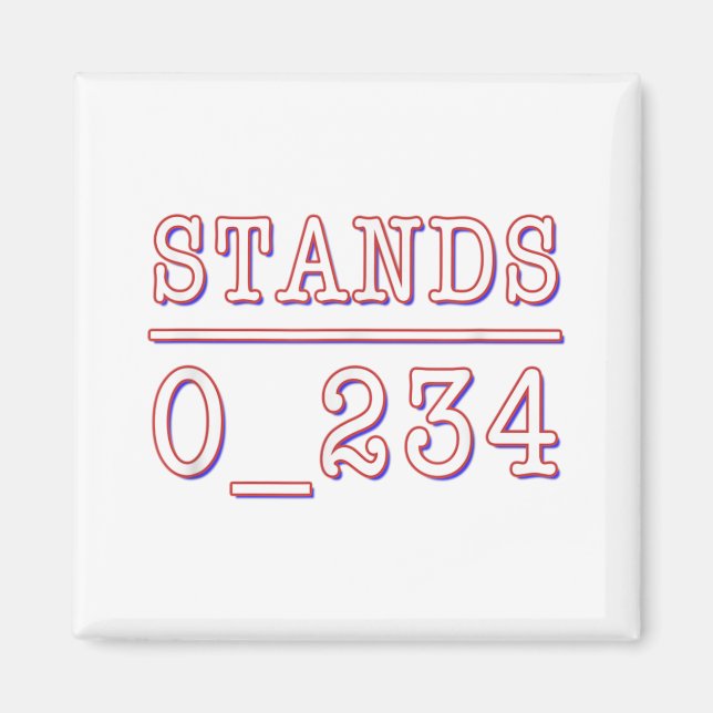 Ingen under Stands - Funny Math Joke Math Pun T-S Magnet (Framsidan)