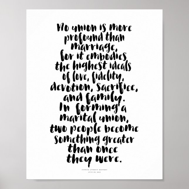 Ingen union är mer djupgående Giftermål-citat från Poster (Framsidan)