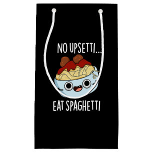 Ingen Upsetti Eat Spaghetti Funny Food Pun Mörk BG