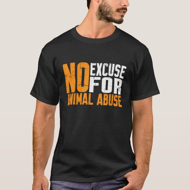 Ingen ursäkt för djurmissbruk t shirt (Framsida)