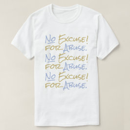 Ingen ursäkt för manlig stärkande stöd vit t shirt