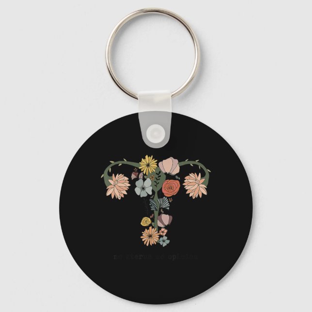 Ingen Uterus Ingen opinionsundersökning Feminist P Nyckelring (Framsida)