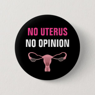 Ingen Uterus No Opinion Pro Chock Feminist Knapp