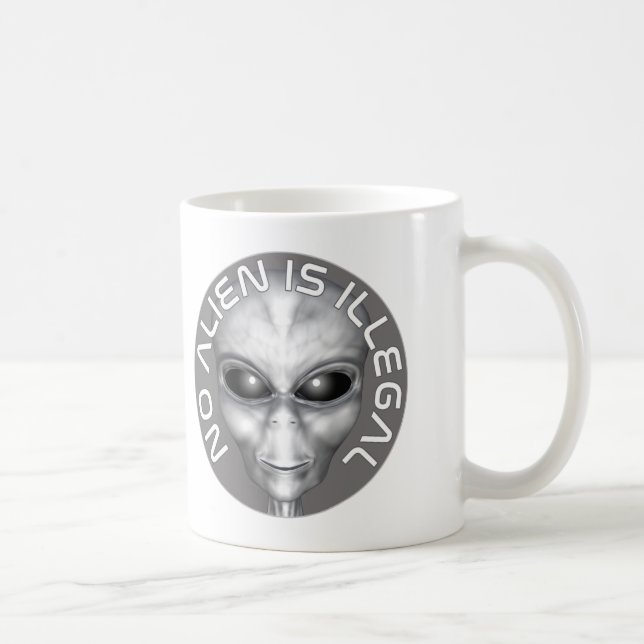 Ingen utlänning är olaglig kaffemugg (Höger)