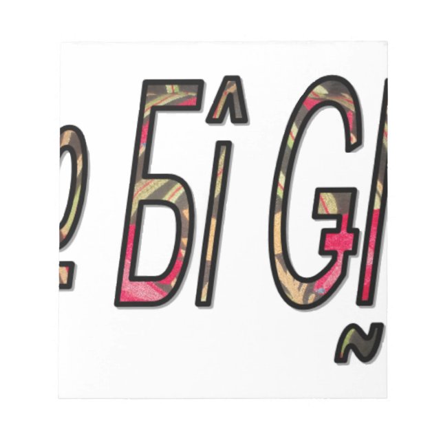 Ingen utskrift av textteckning i Bigiji Anteckningsblock (Framsida)