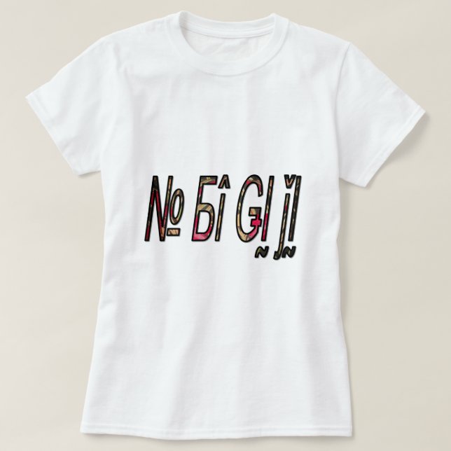 Ingen utskrift av textteckning i Bigiji T Shirt (Design framsida)
