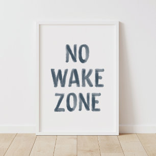 Ingen vågig Zon Beach Nursery Decor Poster