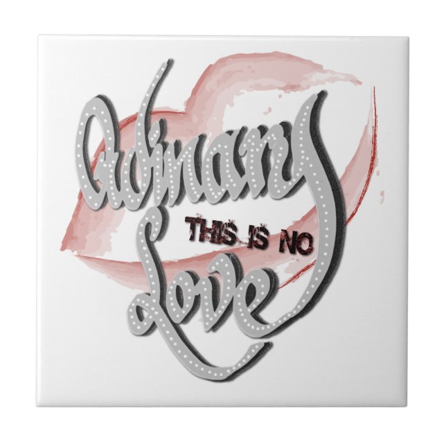 Ingen vanlig Kärlek, keramisk platta Kakelplatta (Framsidan)