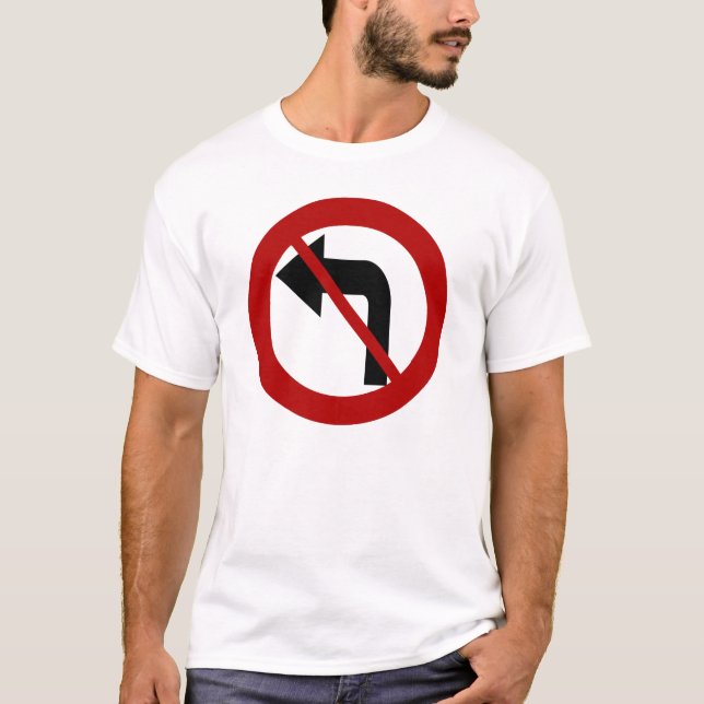 Ingen vänstersidavändskjorta tee shirt (Framsida)