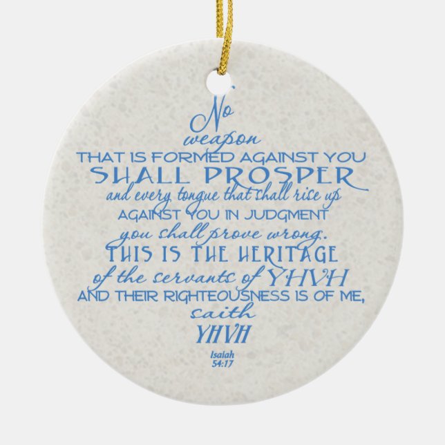 Ingen vapendavidsstjärna julgransprydnad keramik (Framsidan)