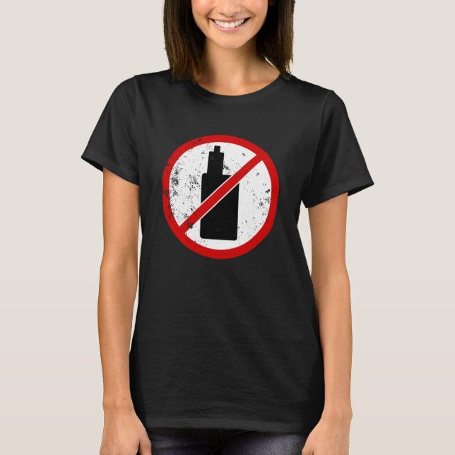 Ingen vaping-skylt t shirt (Framsida)